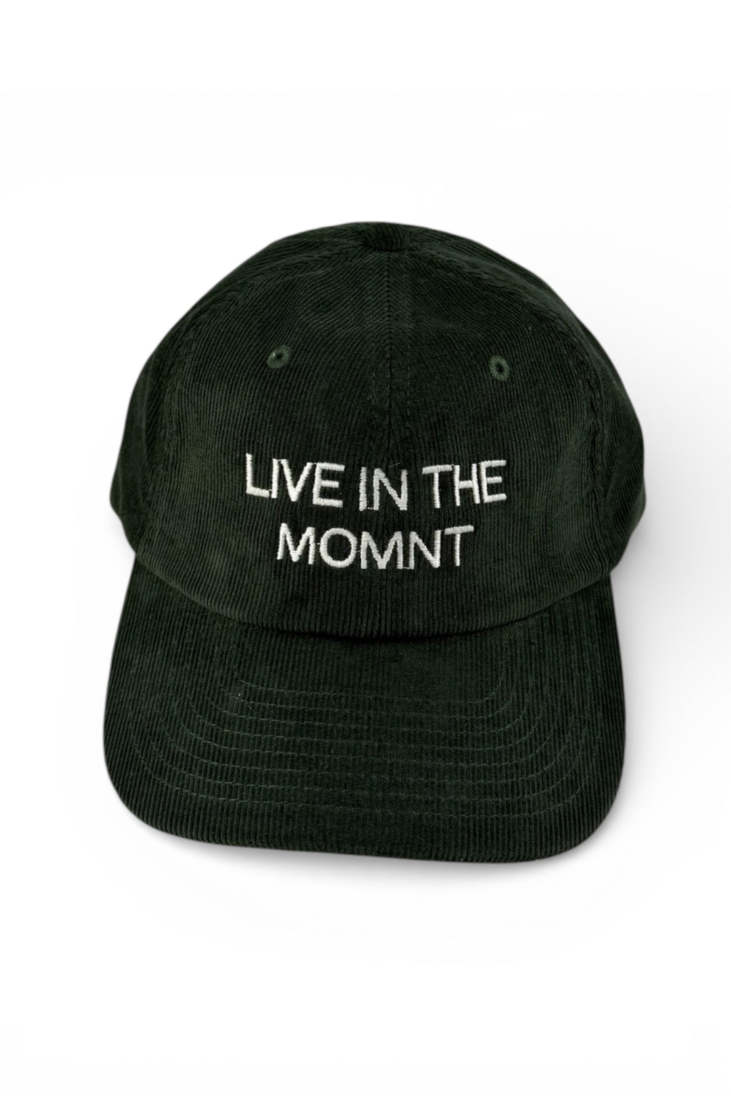 Olive Corduroy Cap | LIVE IN THE MOMNT