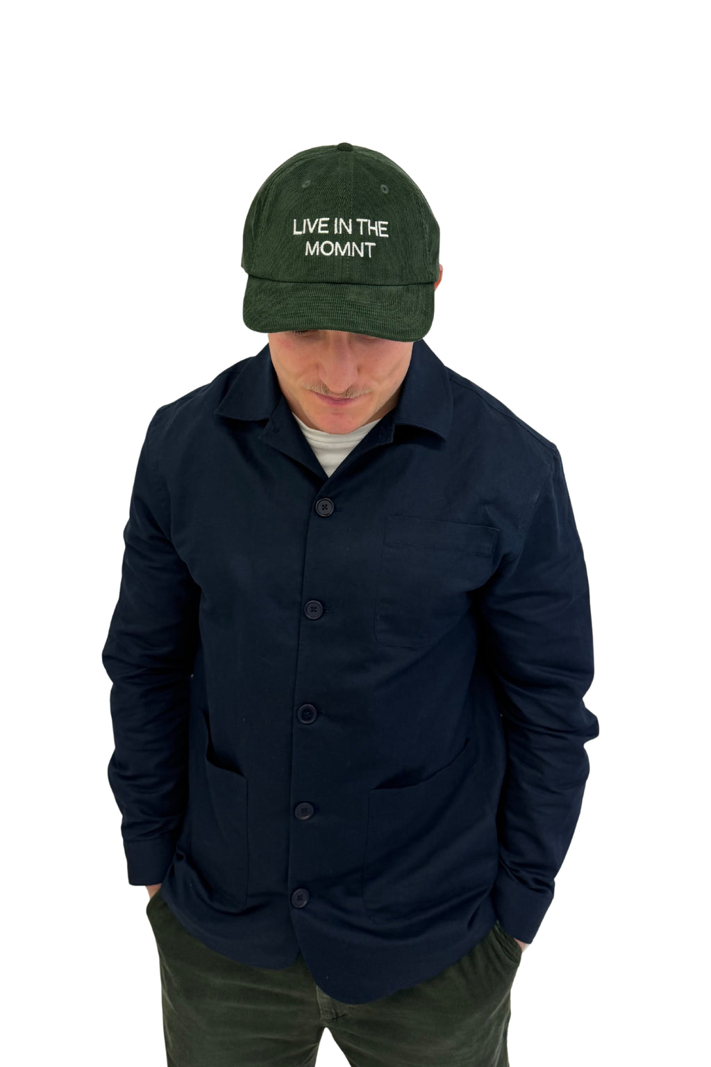 Olive Corduroy Cap | LIVE IN THE MOMNT