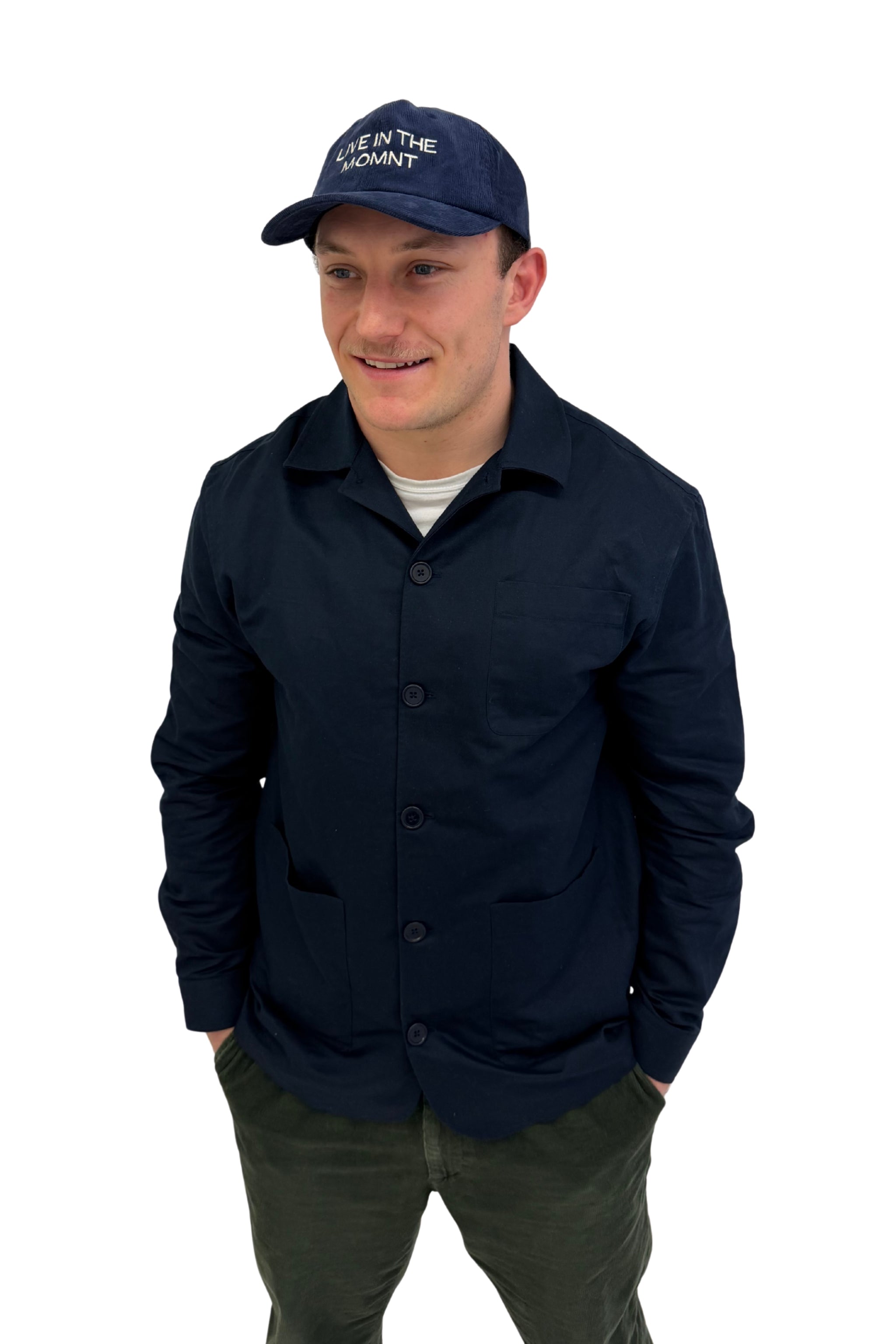 Navy Corduroy Cap | LIVE IN THE MOMNT
