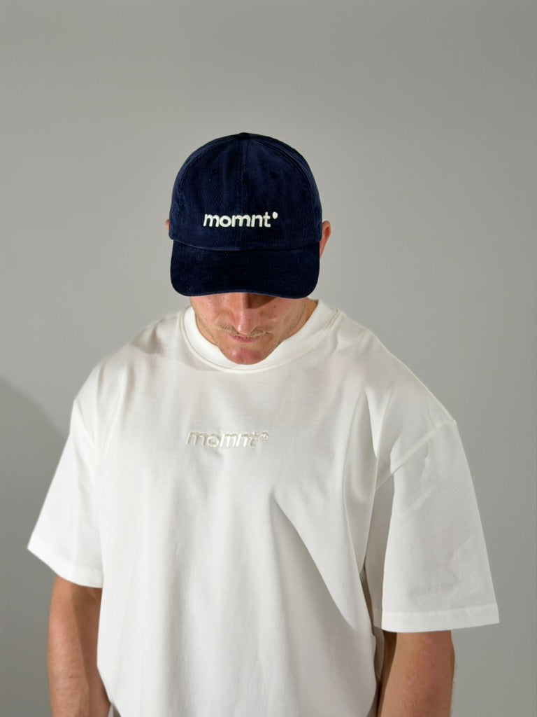Navy Corduroy Cap | MOMNT