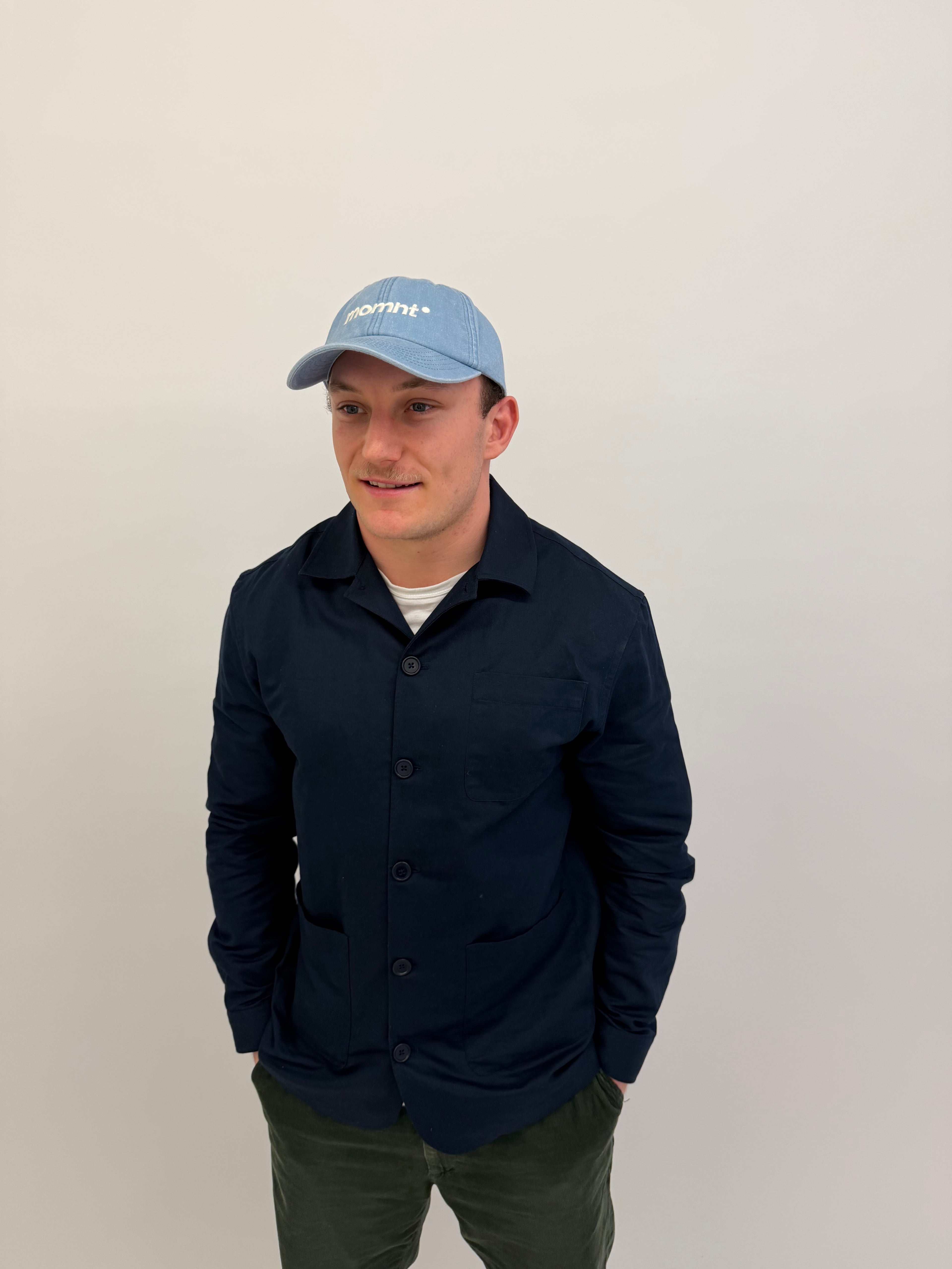 MOMNT Vintage Light Blue Baseball Cap "MOMNT"