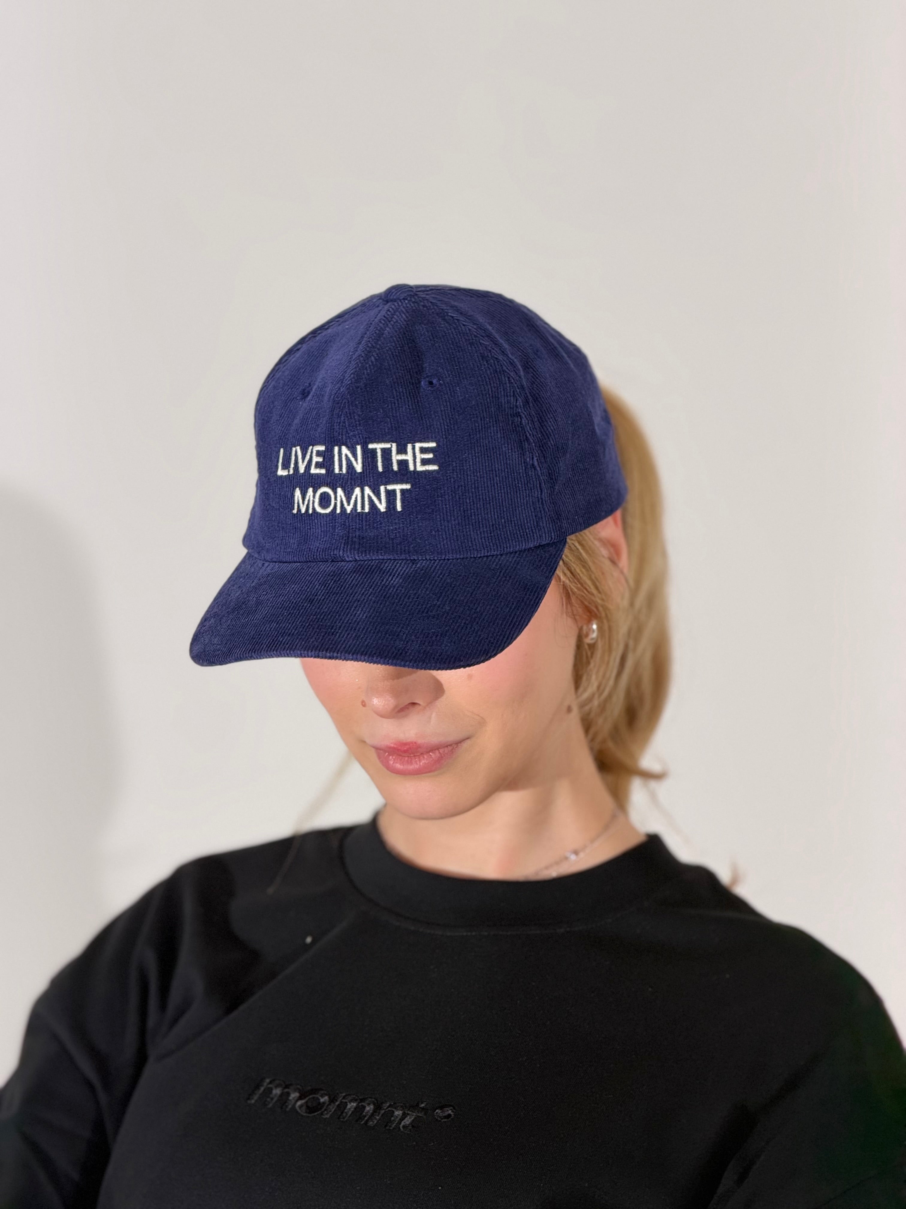 Navy Corduroy Cap | LIVE IN THE MOMNT