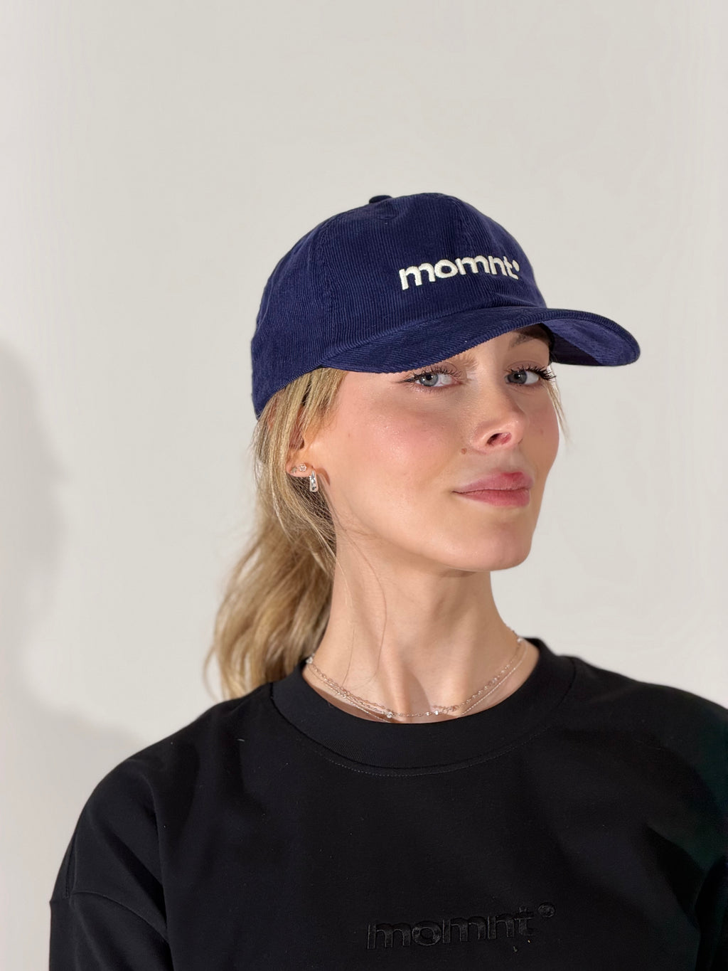 Navy Corduroy Cap | MOMNT